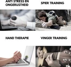 U-Fit One 3 Stuks Stressbal- Stressballen - Fidget - Handtrainer - Handknijper - Knijphalter -Fit Verkoop 1200x1137 9