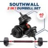 SOUTHWALL Dumbbells Set Verstelbaar Met Halterstang Tot 40kg – Verstelbare Halterset – Fitness Stang – Fitness Gewichten Set – Professionele 2-in-1 Dumbbellset – Home Gym – Krachttraining – Gebruiksvriendelijk – Multifunctioneel – Dumbell Set 40 Kg -Fit Verkoop 1200x1142 10