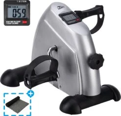 Uten - Stoelfiets - Bureaufiets - Arm En Benen Stoelfiets - Deskbike - Kantoor En Thuis Deskbike - Mini Hometrainer - Met LCD Display Inclusief Anti-Slipmat Bewegingstrainer (Zes Functies - Zilver)