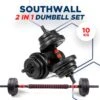 SOUTHWALL Dumbbells Set Verstelbaar Met Halterstang Tot 10kg – Verstelbare Halterset – Fitness Stang – Fitness Gewichten Set – Professionele 2-in-1 Dumbbellset – Gebruiksvriendelijk – Multifunctioneel – Dumbell Set 10 Kg – Rood/Zwart -Fit Verkoop 1200x1142 8