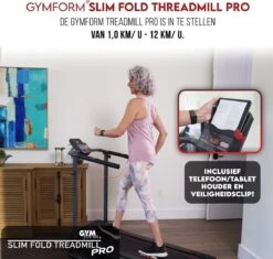 Gymform Slim Fold PRO - Loopband Inklapbaar - Opvouwbaar - Wandelband - LCD Display - Met Hartslagmeter 24 Gymform Slim Fold PRO - Loopband Inklapbaar - Opvouwbaar - Wandelband - LCD Display - Met Hartslagmeter -Fit Verkoop 1200x1143 1