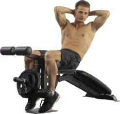 Tunturi Centuri UB100 Halterbank Verstelbaar - Fitnessbank Belastbaar Tot 200kg - Trainingsbank, Buikspierbank & Leg Extension In één -Fit Verkoop 1200x1144 5