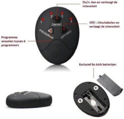 EMS Buikspiertrainer - Massage Apparaat - Elektrische Buiktrainer - Six Pack Trainer - AB Trainer - Fitness Afvallen - Lichaam Trainer - Spier Massage - 6 Programma’s - Zwart -Fit Verkoop 1200x1149 1