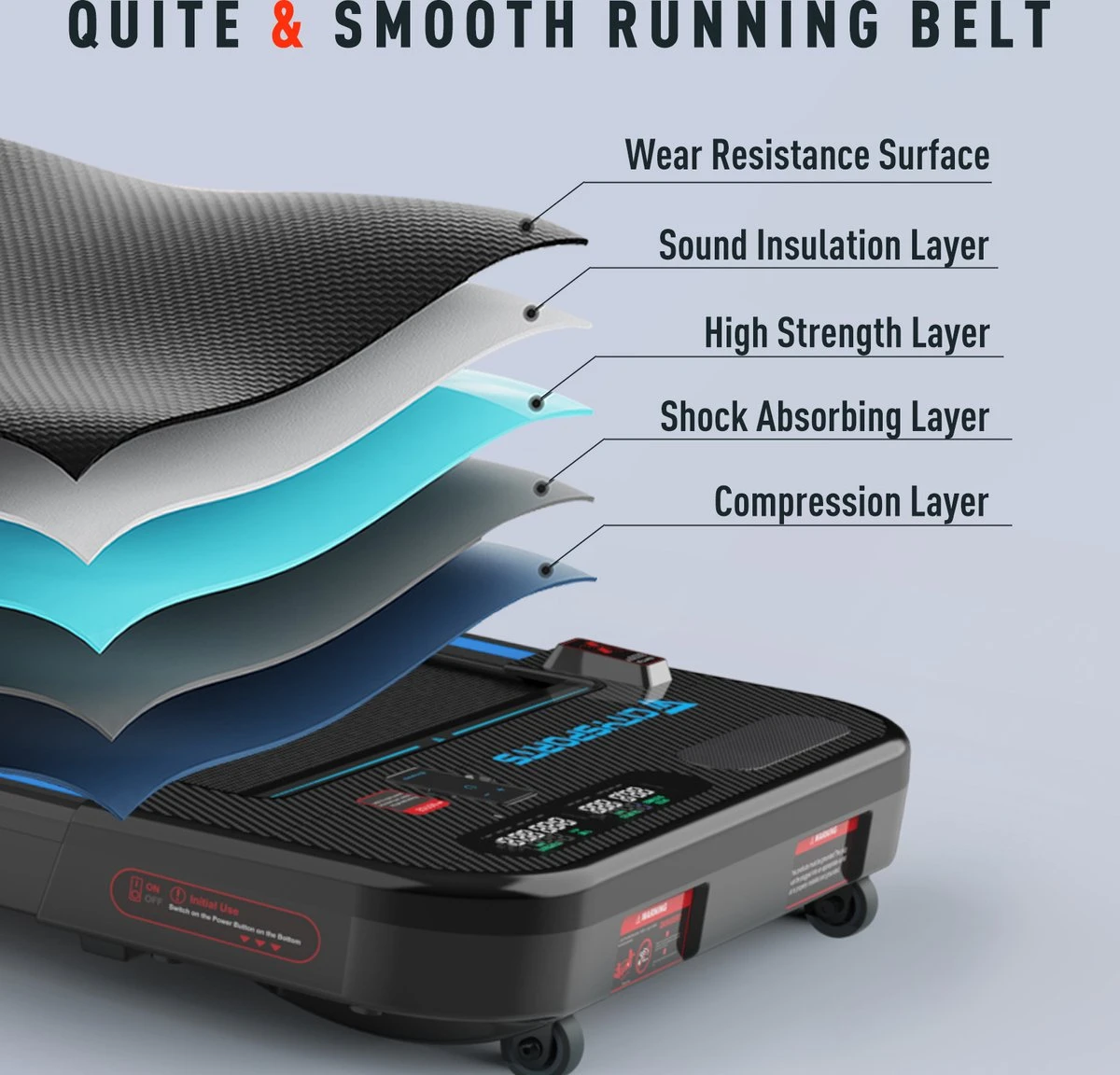Citysports Loopband | Bluetooth | LCD-scherm | 440W 6 Citysports Loopband | Bluetooth | LCD-scherm | 440W - Afbeelding 4