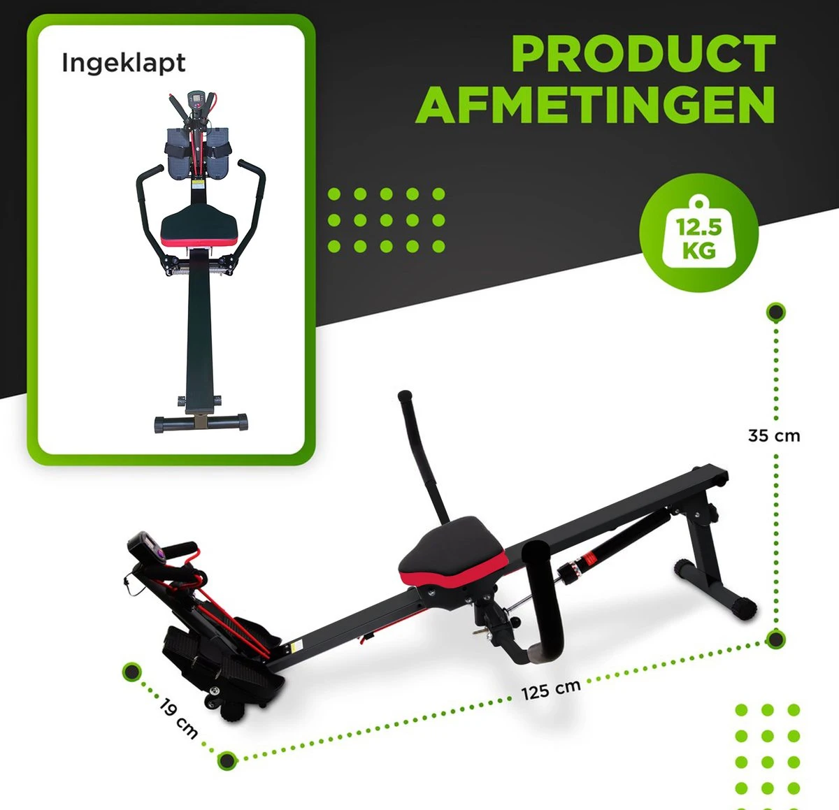 MaxedMore Roeitrainer - Fitness Roeimachine - Roeiapparaat Met Weerstand - Fitness Apparaten Voor Thuis - Hometrainer - 12 Weerstanden - Inklapbaar - Zwart 11 MaxedMore Roeitrainer - Fitness Roeimachine - Roeiapparaat Met Weerstand - Fitness Apparaten Voor Thuis - Hometrainer - 12 Weerstanden - Inklapbaar - Zwart - Afbeelding 9
