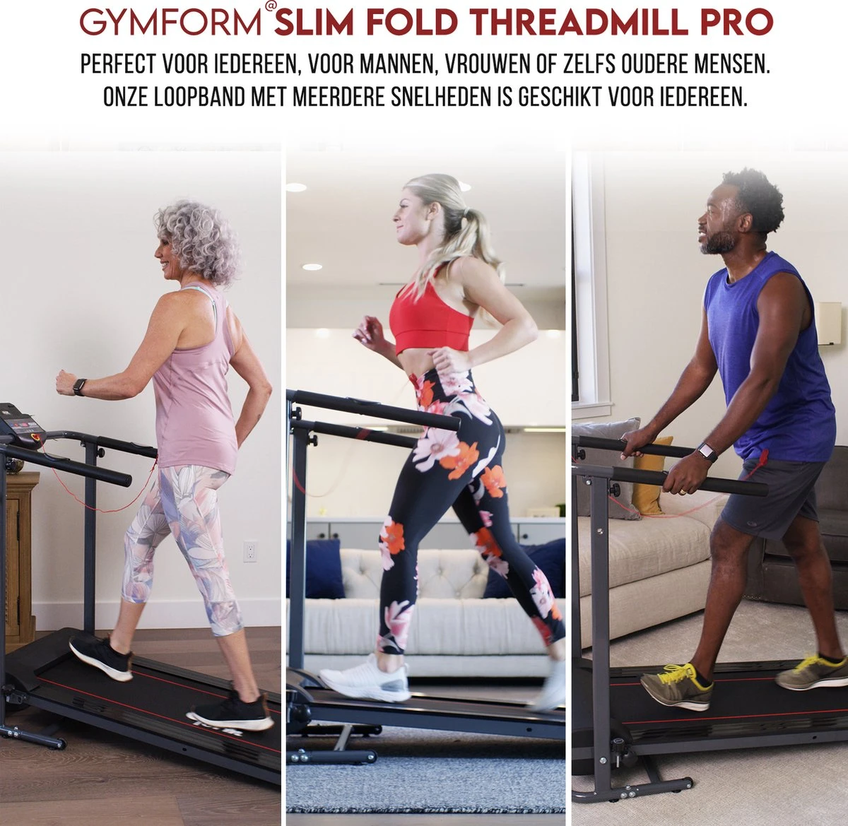 Gymform Slim Fold PRO - Loopband Inklapbaar - Opvouwbaar - Wandelband - LCD Display - Met Hartslagmeter 9 Gymform Slim Fold PRO - Loopband Inklapbaar - Opvouwbaar - Wandelband - LCD Display - Met Hartslagmeter - Afbeelding 7