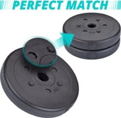 ScSPORTS® Gewichten Set 30 Kg - Kunststof - 4 X 5 Kg En 4 X 2,5 Kg Halterschijf - 30 Mm -Fit Verkoop 1200x1174 9