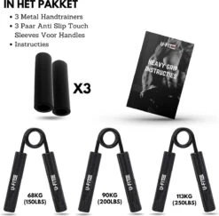 U-Fit One 3 Delige Metal Handtrainer Set - 68kg, 90kg, 113kg - Grip Trainer - Handknijper - Knijphalter - Armtrainer - Hand Knijper - Handgripper - Heavy Gripper - Onderarm - Buigveer 20 U-Fit One 3 Delige Metal Handtrainer Set - 68kg, 90kg, 113kg - Grip Trainer - Handknijper - Knijphalter - Armtrainer - Hand Knijper - Handgripper - Heavy Gripper - Onderarm - Buigveer -Fit Verkoop 1200x1181 8