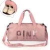 Merkloos Pink Duffel Bag Medium Dames Sporttas - 25 Liter - Roze - M -Fit Verkoop 1200x1186 3