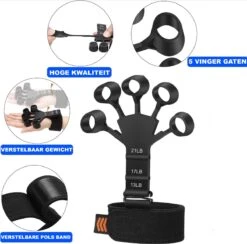 Gripster Fitness 5 Vingers - Gripster - Hand Trainer - Hands Workout - Gripper - Handknijper - Fitness Accessoires - Krachttraining - Fysiotherapie Oefeningen - Handschoenen - Werkt Ook Tegen Artritis & Reuma -Fit Verkoop 1200x1187 16