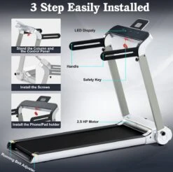 Merax Elektrische Loopband - Opvouwbaar - Inklapbaar Hardloopband - Professioneel - Fitness Hometrainer - Zilver Met Zwart 28 Merax Elektrische Loopband - Opvouwbaar - Inklapbaar Hardloopband - Professioneel - Fitness Hometrainer - Zilver Met Zwart -Fit Verkoop 1200x1193