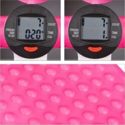 Relaxdays Swing Stepper - 2 Weerstandsbanden - Fitness Stepper - Display - Diverse Kleuren - Roze -Fit Verkoop 1200x1198 10