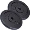 ScSPORTS® Gewichten Set 20 Kg - 2 X 10 Kg Halterschijf - Gietijzer - Boring 30 Mm - Zwart