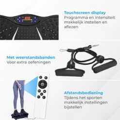 Nuvance - Trilplaat Fitness - Met Bluetooth Speaker - Incl Stretchbands - Voor Benen En Bloedsomloop - Trainingsapparatuur Voor Uithoudingstraining -Fit Verkoop 1200x1199