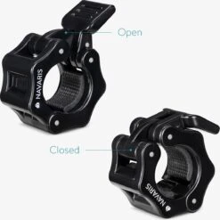 Navaris Halterstangsluiters- Lock Jaw Collar Set - 2x Barbell Sluiting - Halterstangsluiting - Sluitklemmen Voor Halterstangen -Fit Verkoop 1200x1199 4