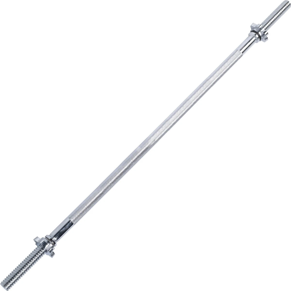 Tunturi Halterstang - Barbell - Fitness Bar - Fitness Stang - 120 Cm - Schroefsluiting - Incl. Gratis Fitness App 3 Tunturi Halterstang - Barbell - Fitness Bar - Fitness Stang - 120 Cm - Schroefsluiting - Incl. Gratis Fitness App