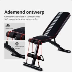 EchoGoods Halterbank - Inclusief Gratis Weerstandbanden En E-book - Fitnessbank - Bench Press - Trainingsbank - Halterbank Verstelbaar - Halterbank Opklapbaar - Rugsteun - Halterbank Gemonteerd + GRATIS E-book -Fit Verkoop 1200x1200 1021