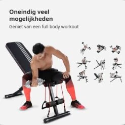 EchoGoods Halterbank - Inclusief Gratis Weerstandbanden En E-book - Fitnessbank - Bench Press - Trainingsbank - Halterbank Verstelbaar - Halterbank Opklapbaar - Rugsteun - Halterbank Gemonteerd + GRATIS E-book -Fit Verkoop 1200x1200 1022