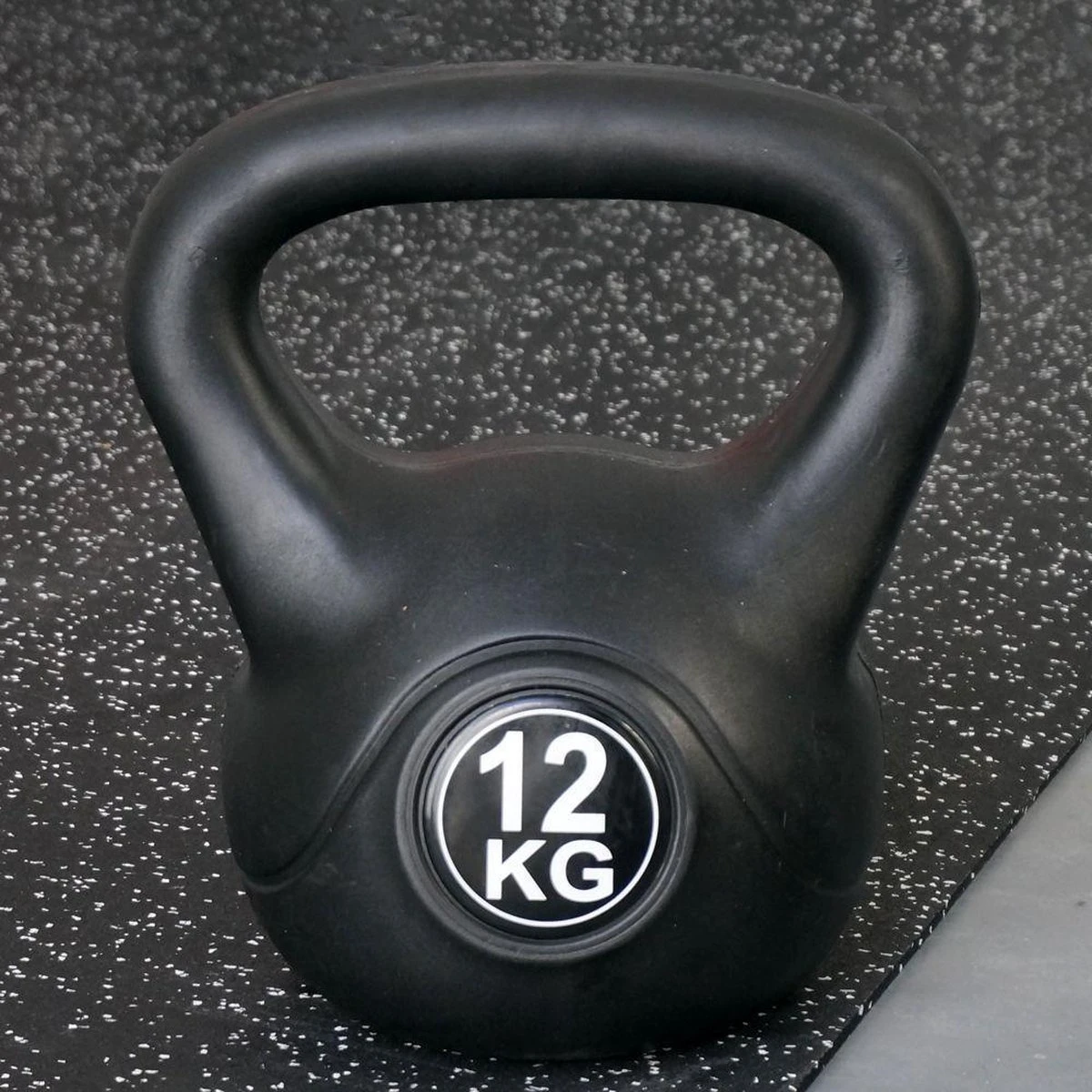 Kettlebell 12 Kg Voor Binnen En Buiten Kunststof Zwart 5 Kettlebell 12 Kg Voor Binnen En Buiten Kunststof Zwart - Afbeelding 3