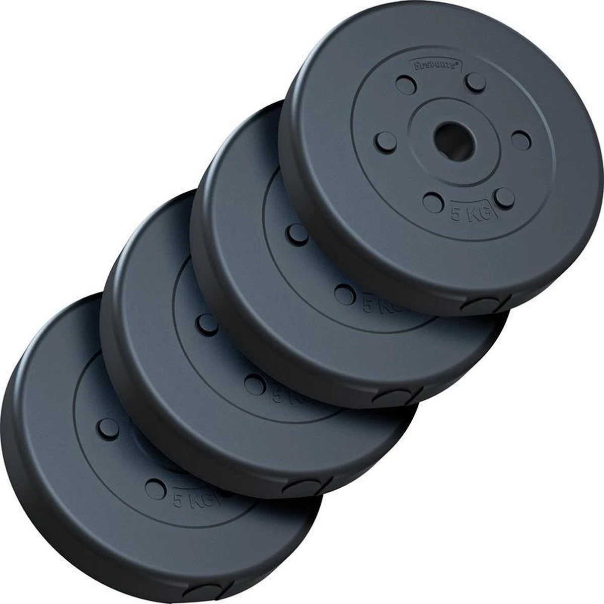 ScSPORTS® Gewichten Set 20 KG - Kunststof - 4 X 5 Kg - 30 Mm - Halterschijven 3 ScSPORTS® Gewichten Set 20 KG - Kunststof - 4 X 5 Kg - 30 Mm - Halterschijven