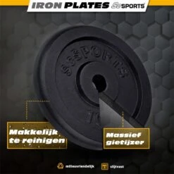 ScSPORTS® Gewichten Set 20 Kg - 2 X 10 Kg Halterschijf - Gietijzer - Boring 30 Mm - Zwart -Fit Verkoop 1200x1200 1081