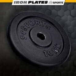 ScSPORTS® Gewichten Set 20 Kg - 2 X 10 Kg Halterschijf - Gietijzer - Boring 30 Mm - Zwart -Fit Verkoop 1200x1200 1083