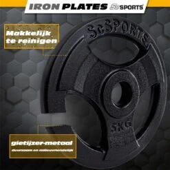 ScSPORTS® Halterschijven Set 20 Kg - 4 X 5 Kg - Met Hangrepen - Gietijzer - 30 Mm - Gewichten -Fit Verkoop 1200x1200 1130