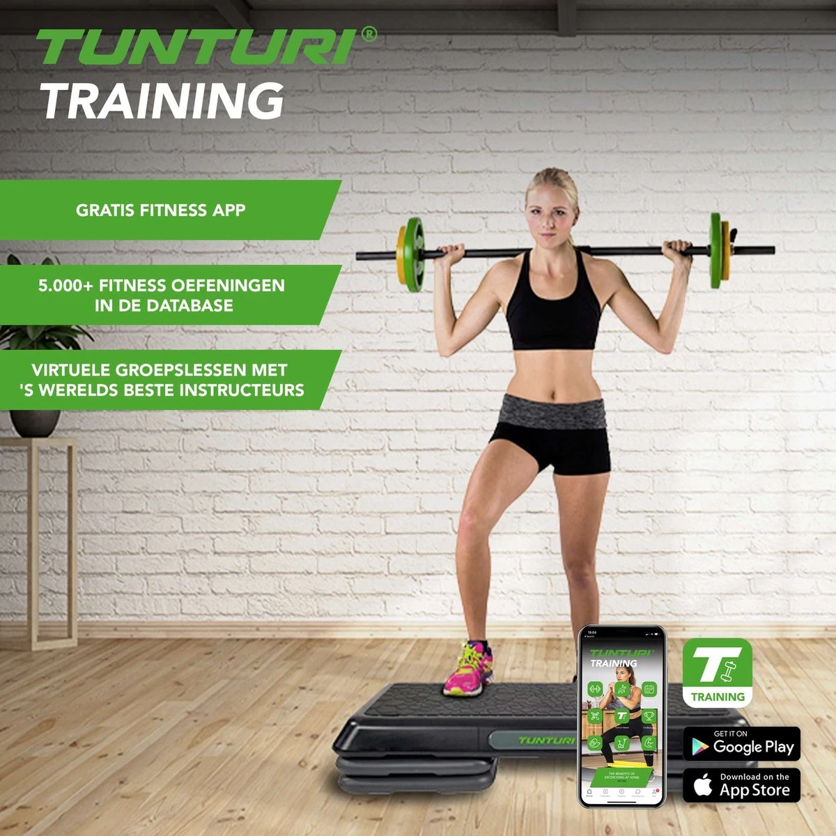 Tunturi Halterstang - Aerobic Pump Stang - 130 Cm - 30mm - Incl. Gratis Fitness App 4 Tunturi Halterstang - Aerobic Pump Stang - 130 Cm - 30mm - Incl. Gratis Fitness App - Afbeelding 2