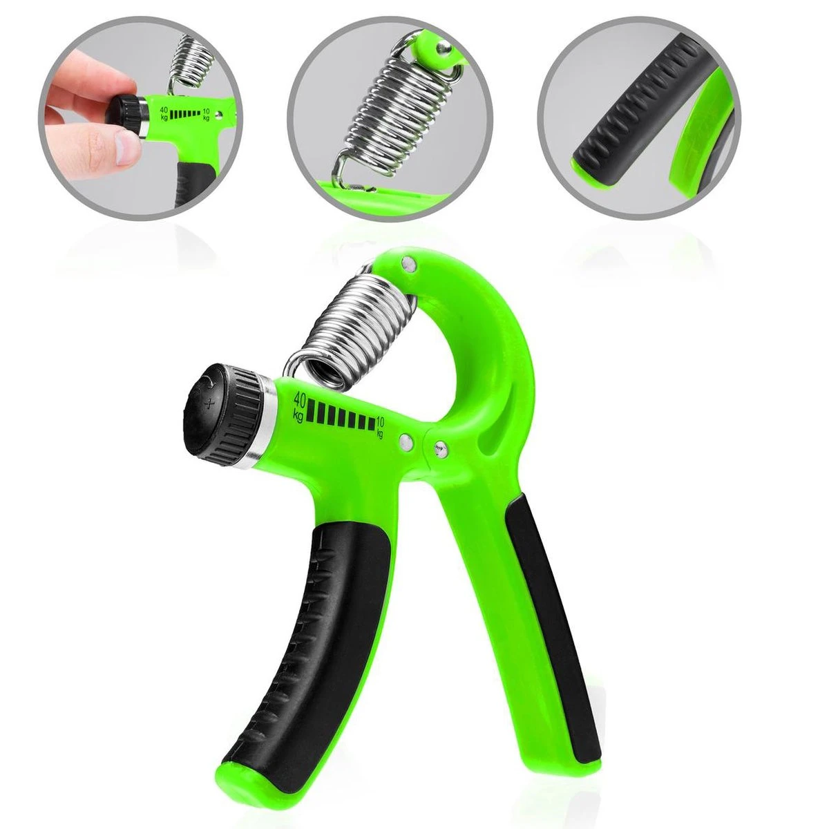 #DoYourFitness® - Verstelbare / Instelbare Handtrainer »Siro« - Pols / Onderarm Training - Knijphalter / Handknijper - Ter Versterkingen Van Handspieren - Groen 3 #DoYourFitness® - Verstelbare / Instelbare Handtrainer »Siro« - Pols / Onderarm Training - Knijphalter / Handknijper - Ter Versterkingen Van Handspieren - Groen