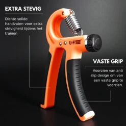 U-Fit One Oranje Handtrainer Met Vingertrainer - Handknijper Set - Knijphalter - Onderarm Trainer - Vinger - Fitness -Fit Verkoop 1200x1200 1225