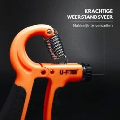U-Fit One Teller Handtrainer 10 Tot 60kg - Verstelbare Handgrip - Handknijper - Vingertrainer - Onderarm Grip Trainer - Oranje - Incl Instructies -Fit Verkoop 1200x1200 1232
