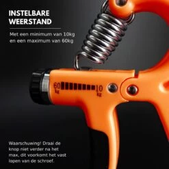 U-Fit One Teller Handtrainer 10 Tot 60kg - Verstelbare Handgrip - Handknijper - Vingertrainer - Onderarm Grip Trainer - Oranje - Incl Instructies -Fit Verkoop 1200x1200 1233