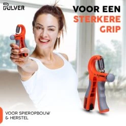 Pulver -Handtrainer 10 To 60kg Met Vingertrainer - Handknijper- Knijphalter - Armtrainer – Gewichten - Hand Knijper Set - Handgripper - Hand Gripper - Grip - Onderarm Trainer - Buigveer – Grip Trainer - Vinger - Hand Spier - Fitness - Oranje -Fit Verkoop 1200x1200 1252