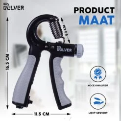 Pulver -Handtrainer 10 To 60kg Met Vingertrainer - Handknijper- Knijphalter - Armtrainer – Gewichten - Hand Knijper Set - Handgripper - Hand Gripper - Grip - Onderarm Trainer - Buigveer – Grip Trainer - Vinger - Hand Spier - Fitness - Grijs -Fit Verkoop 1200x1200 1322