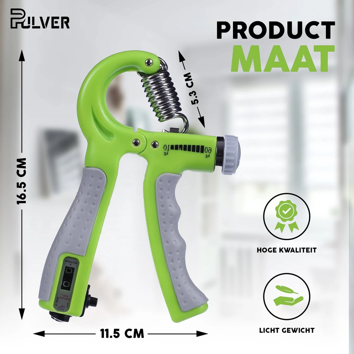 Pulver -Handtrainer 10 To 60kg Met Vingertrainer - Handknijper- Knijphalter - Armtrainer – Gewichten - Hand Knijper Set - Handgripper - Hand Gripper - Grip - Onderarm Trainer - Buigveer – Grip Trainer - Vinger - Hand Spier - Fitness - Groen 5 Pulver -Handtrainer 10 To 60kg Met Vingertrainer - Handknijper- Knijphalter - Armtrainer – Gewichten - Hand Knijper Set - Handgripper - Hand Gripper - Grip - Onderarm Trainer - Buigveer – Grip Trainer - Vinger - Hand Spier - Fitness - Groen - Afbeelding 3