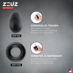 ZEUZ® 5-Delige Fitness Handtrainer Set – Trainer Voor Hand, Onderarm, Pols & Vingers – Stressbal, Knijphalter, Stretcher & Grip Bal – Anti RSI -Fit Verkoop 1200x1200 1381