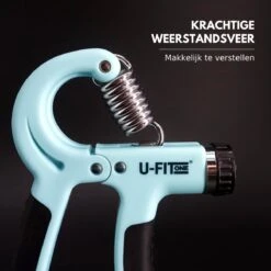 U-Fit One Handtrainer - 10 To 60kg - Handknijper - Knijphalter - Vingertrainer - Onderarm Grip Trainer - Lichtblauw -Fit Verkoop 1200x1200 1393