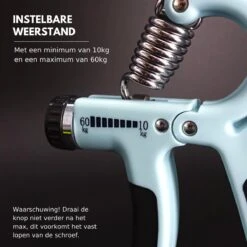 U-Fit One Handtrainer - 10 To 60kg - Handknijper - Knijphalter - Vingertrainer - Onderarm Grip Trainer - Lichtblauw -Fit Verkoop 1200x1200 1394