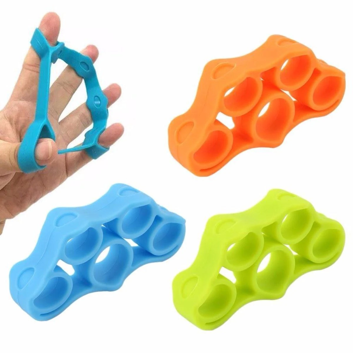 Vingerstretcher Siliconen | Vingergripper | Vinger Training | Handtrainer - Handgripper | Yoga Stretcher | Finger Exercises | Vinger Oefening - Groen (3KG - 6.6LB) 4 Vingerstretcher Siliconen | Vingergripper | Vinger Training | Handtrainer - Handgripper | Yoga Stretcher | Finger Exercises | Vinger Oefening - Groen (3KG - 6.6LB) - Afbeelding 2