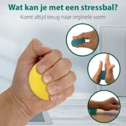 WeRelieff Stressbal Voor Hand - Set Van 3 Ronde Stressballen Voor Kinderen & Volwassenen - Hand Trainer In Rood Geel Blauw -Fit Verkoop 1200x1200 1413