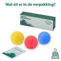 WeRelieff Stressbal Voor Hand - Set Van 3 Ronde Stressballen Voor Kinderen & Volwassenen - Hand Trainer In Rood Geel Blauw -Fit Verkoop 1200x1200 1418