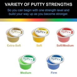 Sensory Tactile Theraputty Therapy Putty Multi Pack 5 Kleuren / 5 Sterktes - Handtrainer - Oefenklei - Kneedpasta -Fit Verkoop 1200x1200 1440