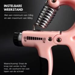 U-Fit One Teller Handtrainer 10 Tot 60kg - Verstelbare Handgrip - Handknijper - Vingertrainer - Onderarm Grip Trainer - Roze -Fit Verkoop 1200x1200 1453