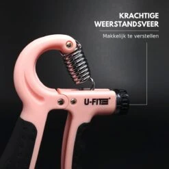 U-Fit One Teller Handtrainer 10 Tot 60kg - Verstelbare Handgrip - Handknijper - Vingertrainer - Onderarm Grip Trainer - Roze -Fit Verkoop 1200x1200 1454