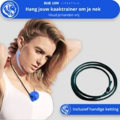 Blue Lion Kaaktrainer - Kaaklijn Trainer - Kaak Trainer Met Opbergdoos En Ketting - 2 Extra Bijtstrips - Jawline Trainer -Fit Verkoop 1200x1200 1470