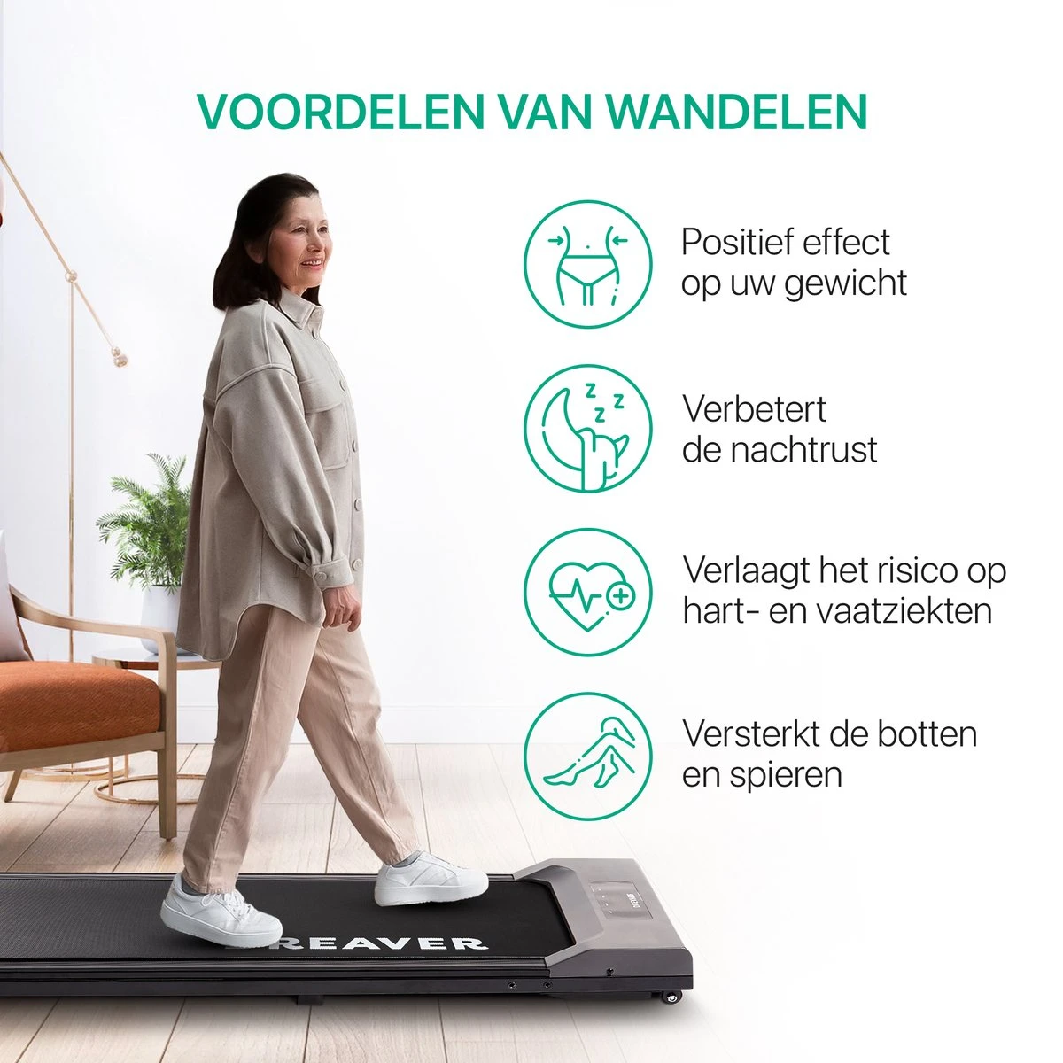 Dreaver S310 Loopband - Wandelband - Walking Pad - 1-6km/h 8 Dreaver S310 Loopband - Wandelband - Walking Pad - 1-6km/h - Afbeelding 6