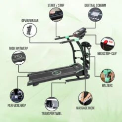 FitBoostR Loopband Inklapbaar 14 Km/h Fitness - Met Massageriem En Hartslagfunctie -Fit Verkoop 1200x1200 195