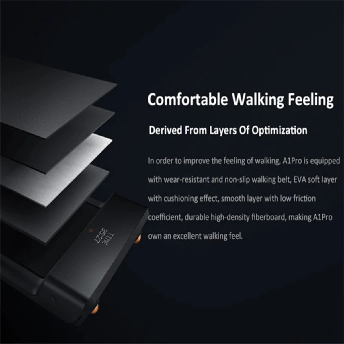 WalkingPad A1 PRO 746W Inklapbaar Elektrisch Loopband Fitness Walking Pad-0.5~6km/h -Automatische Snelheidsregeling Workout App-met LED Scherm/Afstandsbediening/Wiel-voor Thuis En Kantoor 16 WalkingPad A1 PRO 746W Inklapbaar Elektrisch Loopband Fitness Walking Pad-0.5~6km/h -Automatische Snelheidsregeling Workout App-met LED Scherm/Afstandsbediening/Wiel-voor Thuis En Kantoor - Afbeelding 14