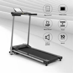 Klarfit Treado Active Loopband - 10 Km/h - 1PK - 36 X 100 Cm - Bluetooth - Trainingscomputer Met Tablethouder - Touch-display -Fit Verkoop 1200x1200 223