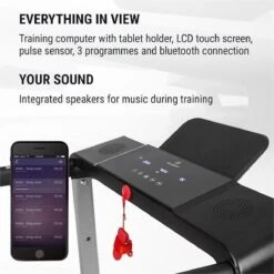 Klarfit Treado Active Loopband - 10 Km/h - 1PK - 36 X 100 Cm - Bluetooth - Trainingscomputer Met Tablethouder - Touch-display -Fit Verkoop 1200x1200 225